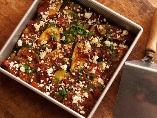 Zucchini casserole with tomatoes