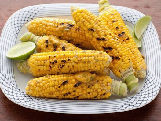 Photo of the dish - Corn on the cob with jalapeno peppers and lime