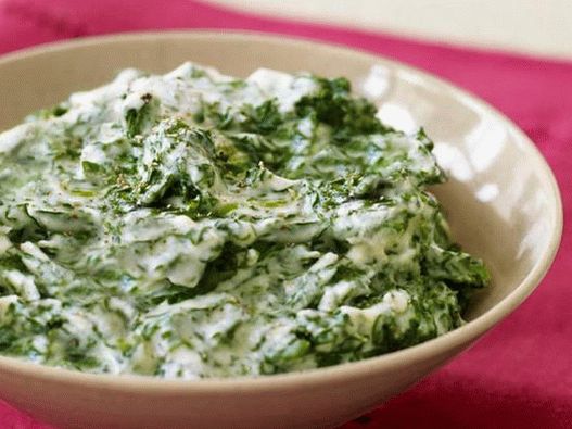Spinach in a creamy sauce