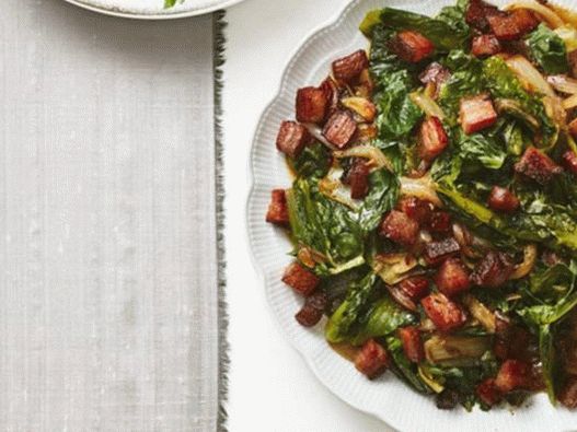 Braised Escariol with Bacon