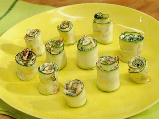 Photo of the dish - Zucchini rolls with goat cheese