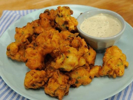 Dish Photography - Shrimp Fritters with Gherkin Sauce
