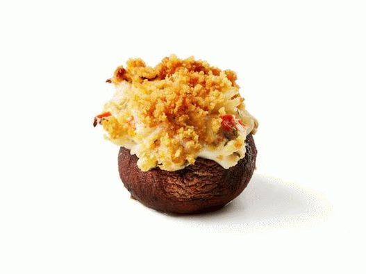 Stuffed mushrooms with crispy crab filling