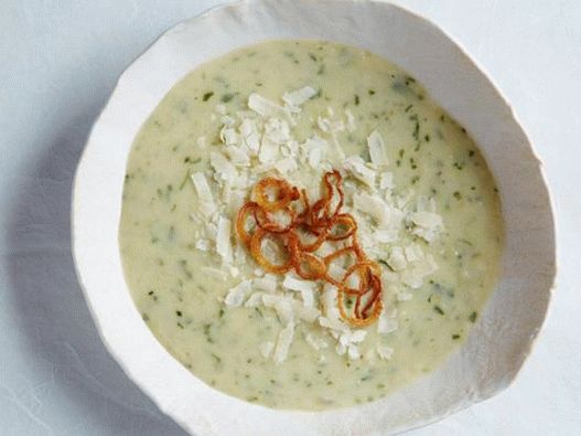 Cream of baked potato and leek soup
