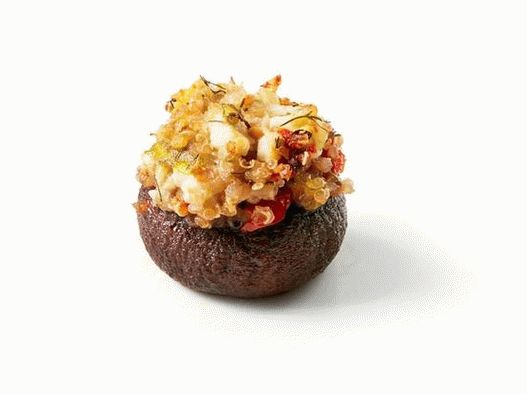 Mushrooms stuffed with quinoa and feta cheese