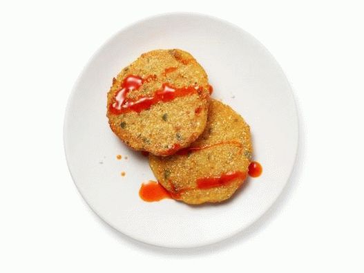 Deep-fried nutmeg pumpkin with spicy honey