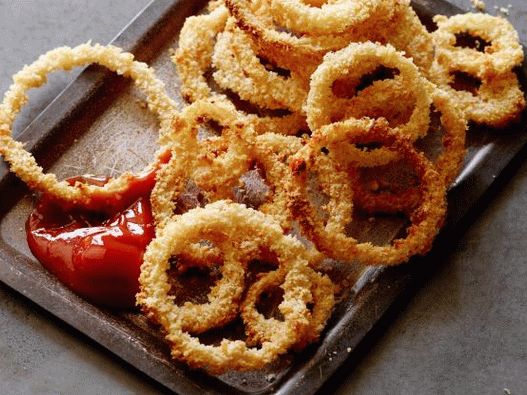 Photo Onion rings baked in the oven