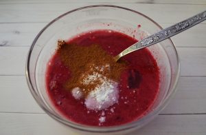 Raspberry gingerbread