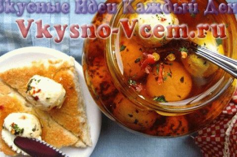 pickled cheese with spices