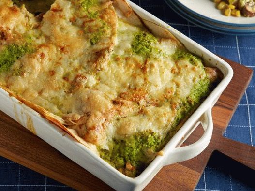 Photo Mexican casserole with turkey, mushrooms and corn