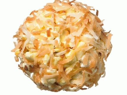 Photo Almond popcorn balls with coconut powder