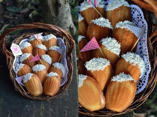 Photo of Madeleine macaroons with coconut