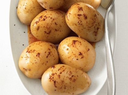 Photo of young potatoes boiled in their skins