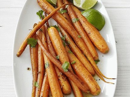 Photo Carrots baked with coriander