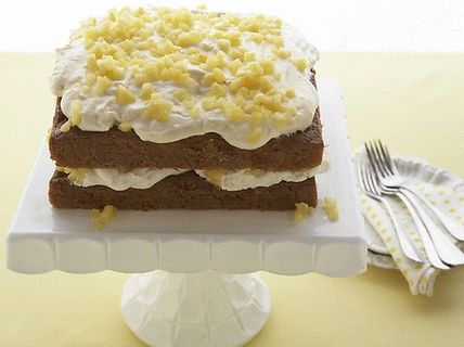 Photo Carrot cake with pineapple