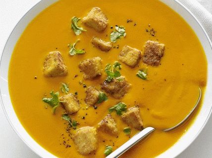 Photo Carrot - ginger tofu puree soup