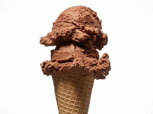Photo of dark chocolate ice cream
