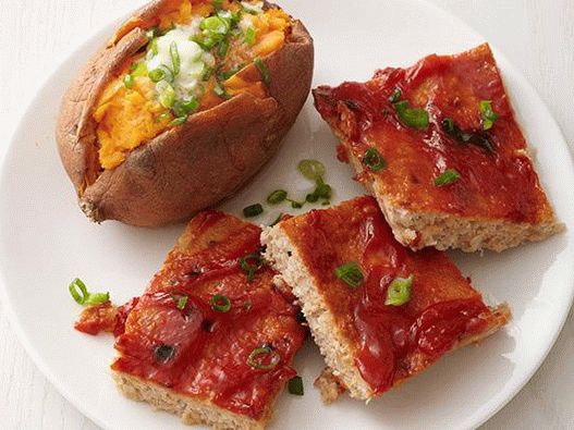 Photo of turkey meat bread with sweet potatoes