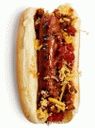 1. Hot dogs with chili meat sauce