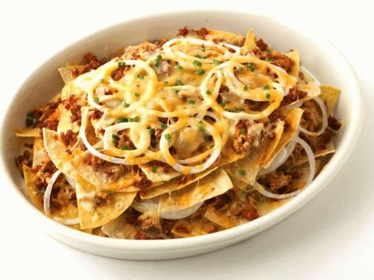 Photo of Nachos with Chorizo, Beans and Cheese
