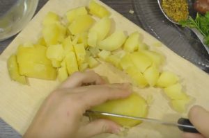 German potato salad with hunting sausages - 1