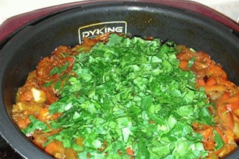 Tender meat with vegetables