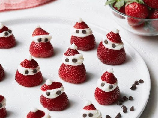 Santa Claus from strawberries