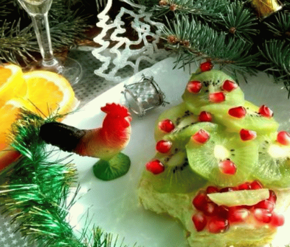 New Year's cupcake Fir-tree