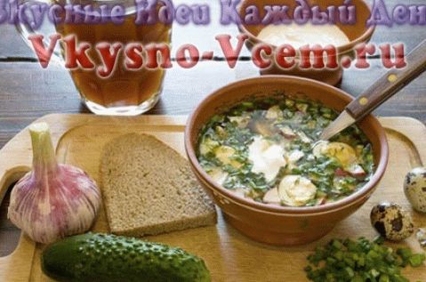 Okroshka with crayfish