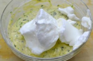 Zucchini fritters with cheese