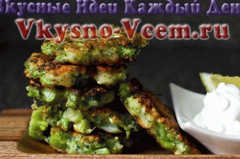 squash fritters with broccoli