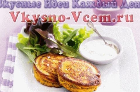 Baby pancakes from broccoli with vegetables