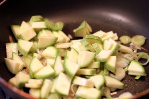 Omelet with zucchini