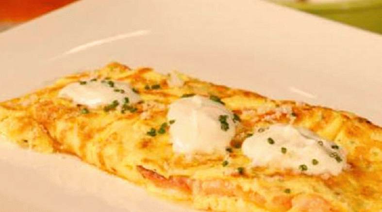 Omelet with salmon
