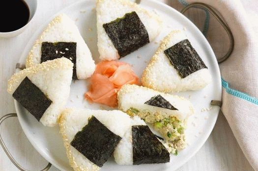 Photo of Onigiri with tuna (Japanese rice balls)