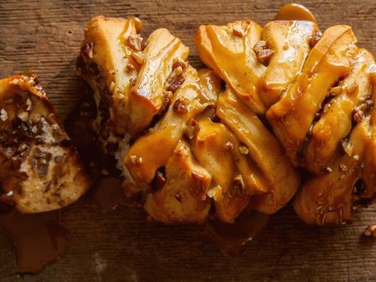 Photo Walnut-pumpkin bread accordion