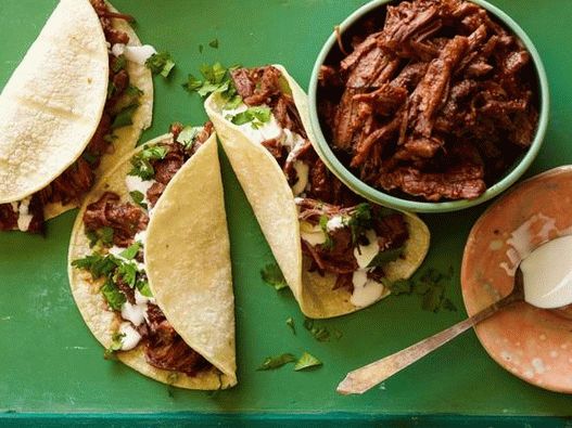 Photo of the dish - Tacos of stewed beef ribs