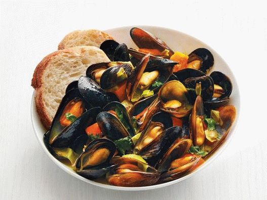 Photo of the dish - Mussels with nutmeg pumpkin in curry sauce
