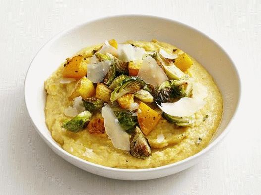 Photo of the dish - Polenta with pumpkin and Brussels sprouts