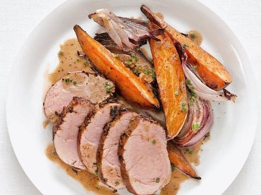 Photo of the dish - Roast pork with sweet potato