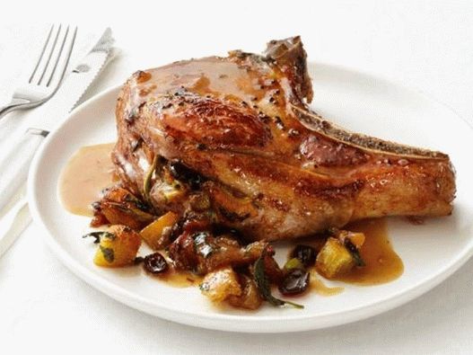 Photo of the dish - Loaf of bone stuffed with cranberries and bread