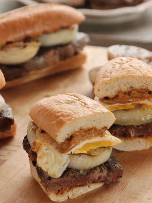 Dish Photography - Beef Steak and Fried Egg Sandwiches