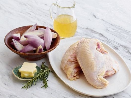 Ingredients for the recipe - Chicken with shallots, baked in the oven and rosemary sauce