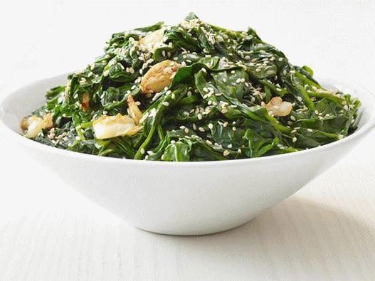 Dish Photography - Steamed Spinach with Sesame