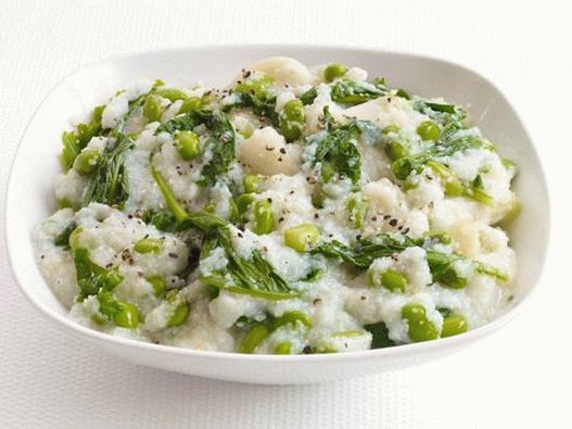 Photo of the dish - Corn porridge with turnips and beans