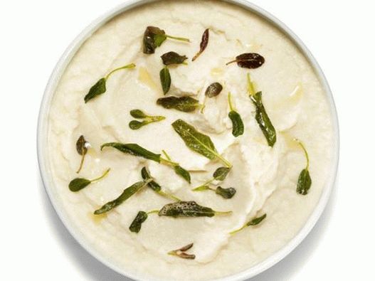 Cauliflower puree with sage oil