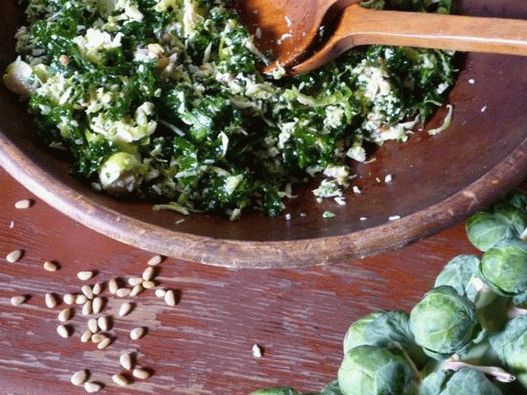 Fresh Brussels and Kale Salad