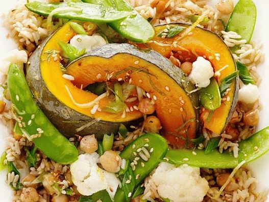 Photo of the dish - Steamed pumpkin with fried chickpeas