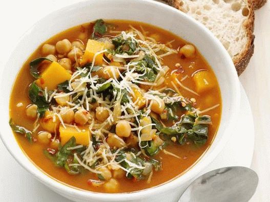 Photo of the dish - Vegetable stew with pumpkin and chickpeas in a slow cooker