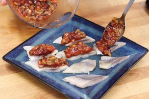 Spicy herring with cheese